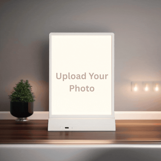 Shri Khatu Shyam Creation LED Light Photo Frame with Type-C Charging | Ultra Bright X-Ray Viewer & Display Panel | Touch On/Off | Modern Tabletop Decor for Clinic, Home & Gifting (12x9 Inch, White)